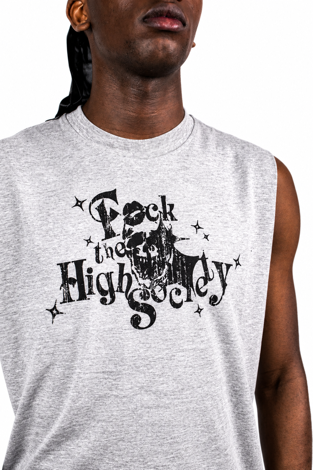 F*** GREY TOP DISTRESSED LOGO