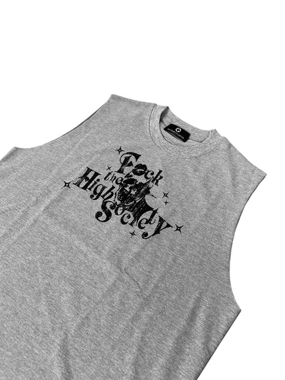 F*** GREY TOP DISTRESSED LOGO