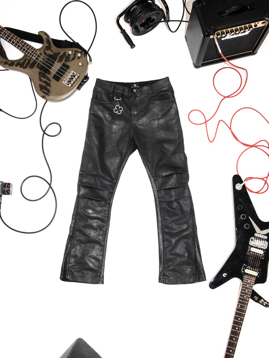 MANOPELLE CRACKED DARK GREY PANTS